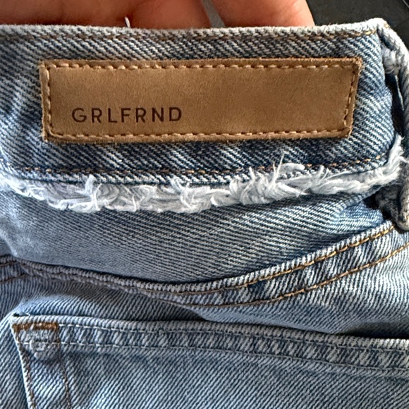 GRLFRND Helena Light Blue Distressed Jean Shorts - Picture 7 of 7